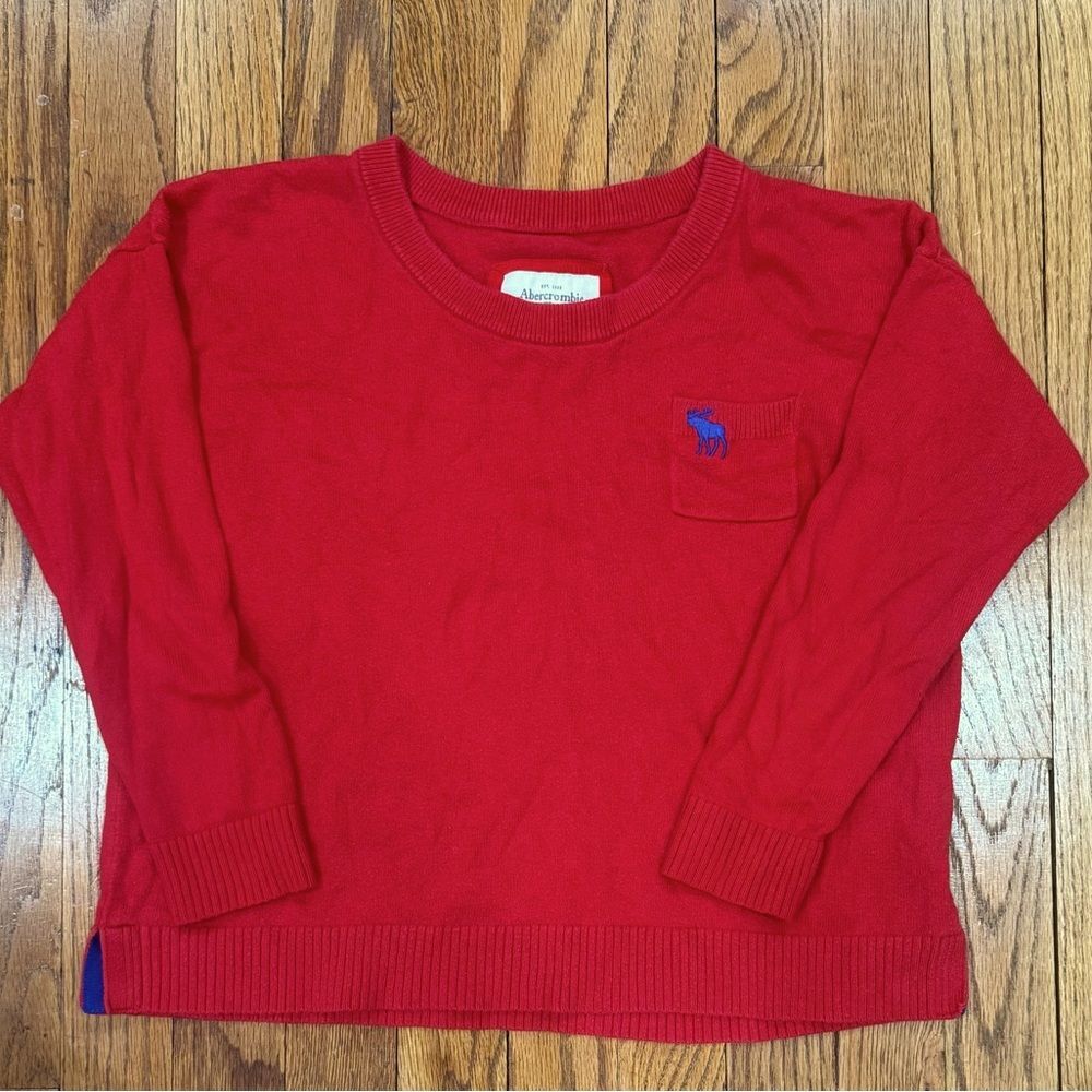 Abercrombie & Fitch Red Cashmere Wool Blend Crewneck Sweater Women’s Size XS
